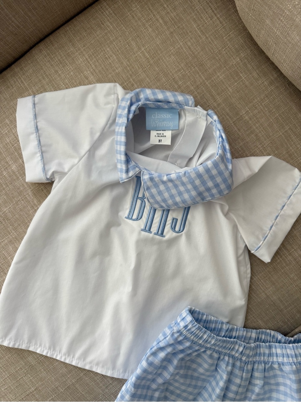 Monogrammed Short Set - Picture 3 of 4